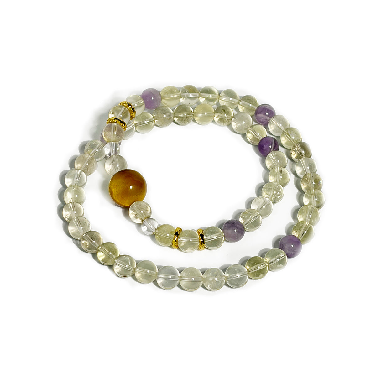 citrine crystal double ring bracelet wealth and confidence manifestation