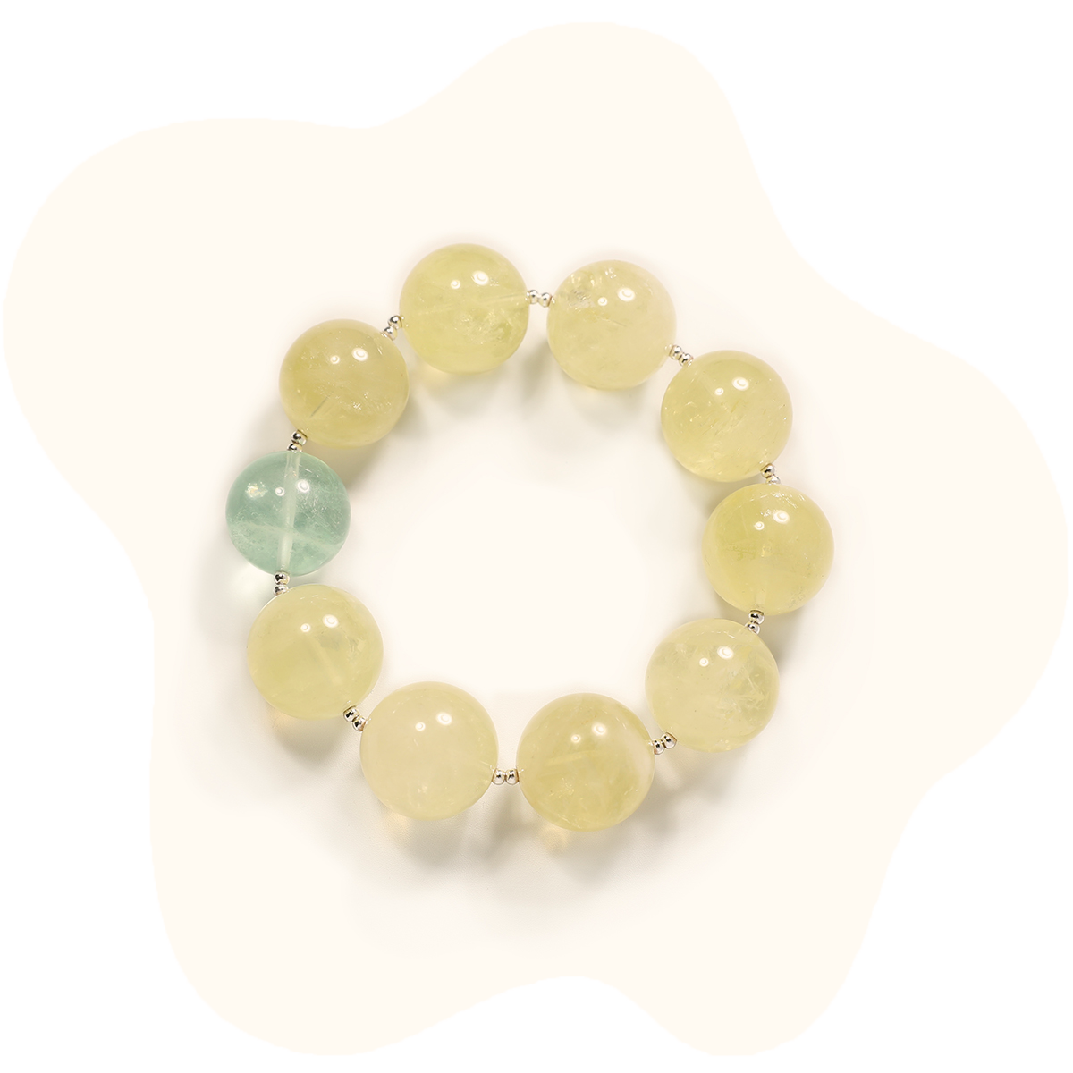 18mm citrine quartz crystal bracelet