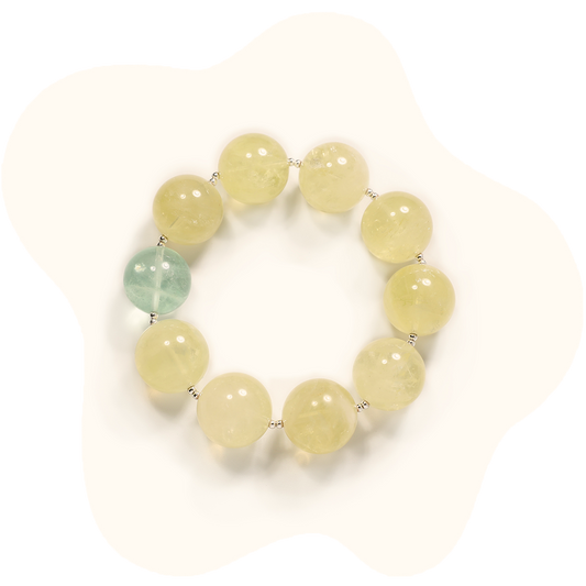 18mm citrine quartz crystal bracelet