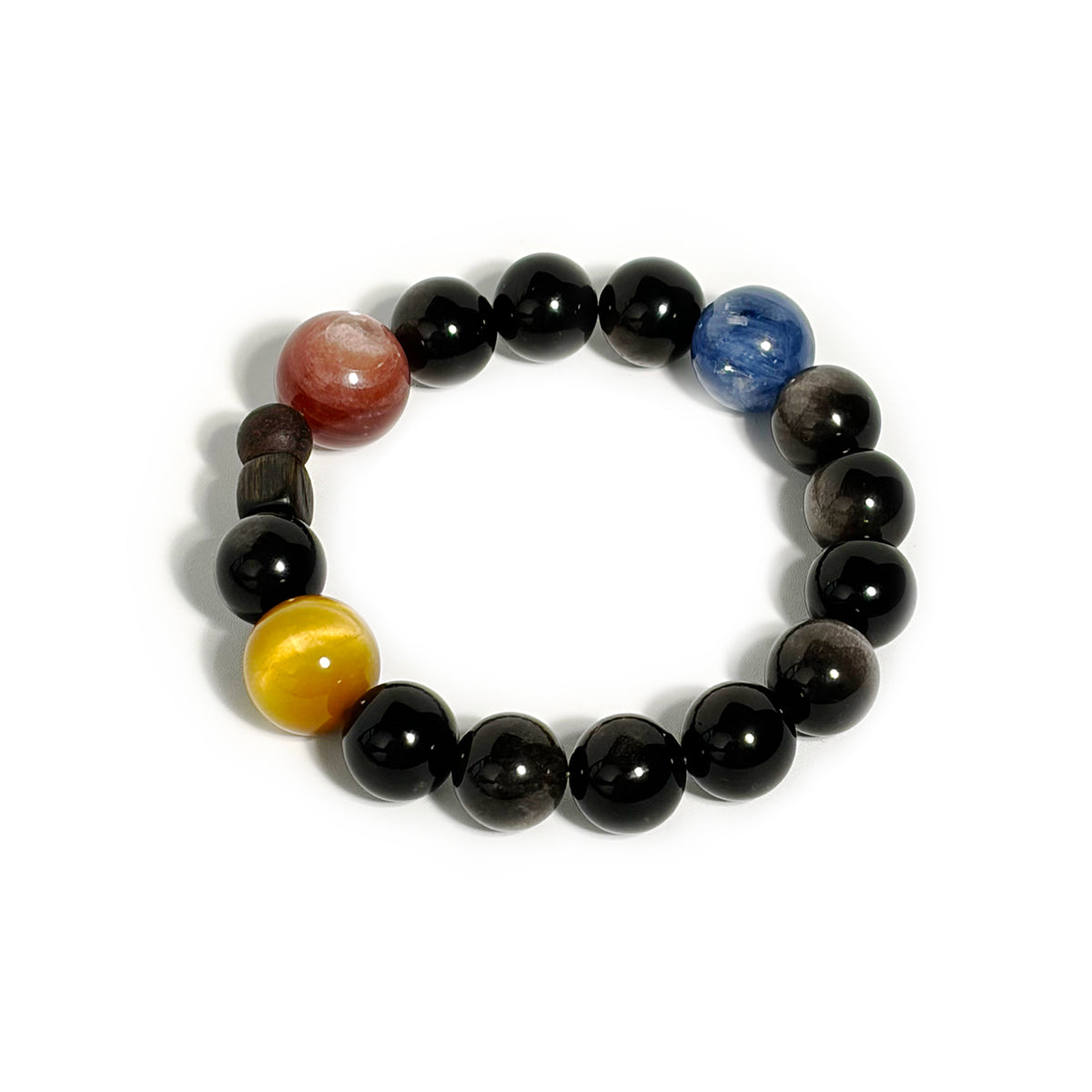 Silver Obsidian Tiger‘s eye Bracelet — Grounded & Guarded