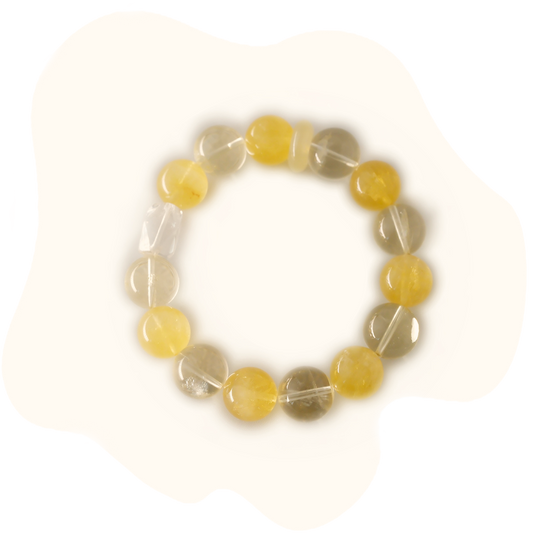 Citrine Clear Quartz Bracelet – Lightweight & Summer Vibe Crystal Jewelry
